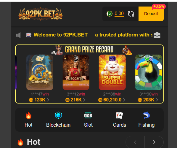 Download 92PK Game Download APK New Earning App For Pakistan Official App Version 2.3 APK